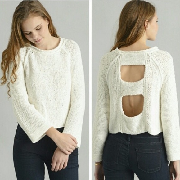 Free People Tops - Free People Knit Sweater w/ Back Cutouts